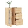 Aparador de madera de ingeniería roble Sonoma 69,5x34x90 cm de vidaXL, Aparadores - Ref: Foro24-828023, Precio: 90,50 €, Desc...