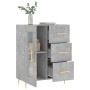 Aparador de madera de ingeniería gris hormigón 69,5x34x90 cm de vidaXL, Aparadores - Ref: Foro24-828032, Precio: 90,59 €, Des...