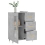 Aparador de madera de ingeniería gris hormigón 69,5x34x90 cm de vidaXL, Aparadores - Ref: Foro24-828024, Precio: 90,99 €, Des...