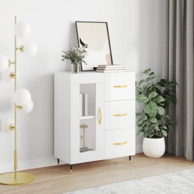 Glossy white plywood sideboard 69.5x34x90 cm by vidaXL, Sideboards - Ref: Foro24-828022, Price: 100,05 €, Discount: %