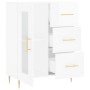 Glossy white plywood sideboard 69.5x34x90 cm by vidaXL, Sideboards - Ref: Foro24-828030, Price: 99,63 €, Discount: %