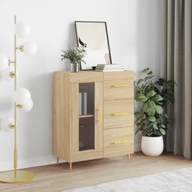 Aparador de madera de ingeniería roble Sonoma 69,5x34x90 cm de vidaXL, Aparadores - Ref: Foro24-828031, Precio: 91,67 €, Desc...