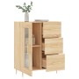 Aparador de madera de ingeniería roble Sonoma 69,5x34x90 cm de vidaXL, Aparadores - Ref: Foro24-828031, Precio: 91,67 €, Desc...