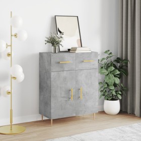 Aparador de madera de ingeniería gris hormigón 69,5x34x90 cm de vidaXL, Aparadores - Ref: Foro24-827968, Precio: 80,02 €, Des...