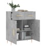 Aparador de madera de ingeniería gris hormigón 69,5x34x90 cm de vidaXL, Aparadores - Ref: Foro24-827968, Precio: 85,73 €, Des...