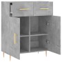 Aparador de madera de ingeniería gris hormigón 69,5x34x90 cm de vidaXL, Aparadores - Ref: Foro24-827968, Precio: 85,73 €, Des...