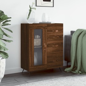 Engineered wood brown oak sideboard 69.5x34x90 cm by vidaXL, Sideboards - Ref: Foro24-828019, Price: 93,99 €, Discount: %