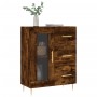 Aparador de madera de ingeniería roble ahumado 69,5x34x90 cm de vidaXL, Aparadores - Ref: Foro24-828033, Precio: 90,59 €, Des...