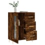 Aparador de madera de ingeniería roble ahumado 69,5x34x90 cm de vidaXL, Aparadores - Ref: Foro24-828033, Precio: 90,59 €, Des...