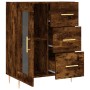 Aparador de madera de ingeniería roble ahumado 69,5x34x90 cm de vidaXL, Aparadores - Ref: Foro24-828033, Precio: 90,59 €, Des...