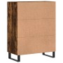 Aparador de madera de ingeniería roble ahumado 69,5x34x90 cm de vidaXL, Aparadores - Ref: Foro24-828009, Precio: 129,87 €, De...