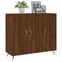 Oak brown engineered wood sideboard 90x34x80 cm by vidaXL, Sideboards - Ref: Foro24-828083, Price: 81,60 €, Discount: %