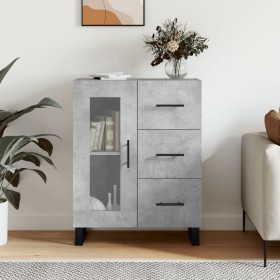 Concrete gray engineered wood sideboard 69.5x34x90 cm by vidaXL, Sideboards - Ref: Foro24-828072, Price: 99,98 €, Discount: %