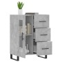 Aparador de madera de ingeniería gris hormigón 69,5x34x90 cm de vidaXL, Aparadores - Ref: Foro24-828072, Precio: 99,99 €, Des...