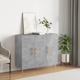 Concrete gray engineered wood sideboard 90x34x80 cm by vidaXL, Sideboards - Ref: Foro24-828096, Price: 77,99 €, Discount: %