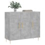 Concrete gray engineered wood sideboard 90x34x80 cm by vidaXL, Sideboards - Ref: Foro24-828096, Price: 80,97 €, Discount: %