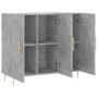 Aparador de madera de ingeniería gris hormigón 90x34x80 cm de vidaXL, Aparadores - Ref: Foro24-828096, Precio: 77,17 €, Descu...