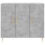 Concrete gray engineered wood sideboard 90x34x80 cm by vidaXL, Sideboards - Ref: Foro24-828096, Price: 80,97 €, Discount: %