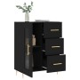 Aparador de madera de ingeniería negro 69,5x34x90 cm de vidaXL, Aparadores - Ref: Foro24-828029, Precio: 68,98 €, Descuento: %