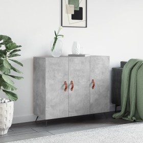 Concrete gray engineered wood sideboard 90x34x80 cm by vidaXL, Sideboards - Ref: Foro24-828080, Price: 77,23 €, Discount: %