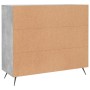 Aparador de madera de ingeniería gris hormigón 90x34x80 cm de vidaXL, Aparadores - Ref: Foro24-828080, Precio: 77,05 €, Descu...