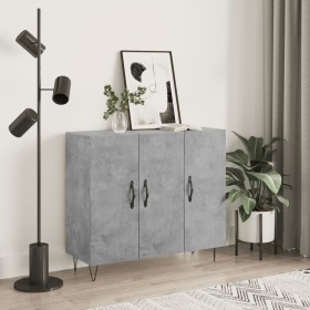 Concrete gray engineered wood sideboard 90x34x80 cm by vidaXL, Sideboards - Ref: Foro24-828104, Price: 75,69 €, Discount: %