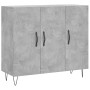 Aparador de madera de ingeniería gris hormigón 90x34x80 cm de vidaXL, Aparadores - Ref: Foro24-828104, Precio: 74,17 €, Descu...