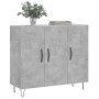 Concrete gray engineered wood sideboard 90x34x80 cm by vidaXL, Sideboards - Ref: Foro24-828104, Price: 75,69 €, Discount: %