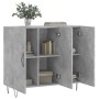 Concrete gray engineered wood sideboard 90x34x80 cm by vidaXL, Sideboards - Ref: Foro24-828104, Price: 75,69 €, Discount: %