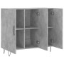 Aparador de madera de ingeniería gris hormigón 90x34x80 cm de vidaXL, Aparadores - Ref: Foro24-828104, Precio: 74,17 €, Descu...