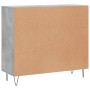 Concrete gray engineered wood sideboard 90x34x80 cm by vidaXL, Sideboards - Ref: Foro24-828104, Price: 75,69 €, Discount: %