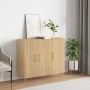 Sideboard aus Sonoma-Eichenholzwerkstoff, 90 x 34 x 80 cm von vidaXL, Sideboards - Ref: Foro24-828095, Preis: 76,91 €, Rabatt: %