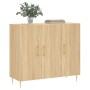 Aparador de madera de ingeniería roble Sonoma 90x34x80 cm de vidaXL, Aparadores - Ref: Foro24-828095, Precio: 76,91 €, Descue...