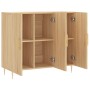 Aparador de madera de ingeniería roble Sonoma 90x34x80 cm de vidaXL, Aparadores - Ref: Foro24-828095, Precio: 76,91 €, Descue...