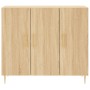 Aparador de madera de ingeniería roble Sonoma 90x34x80 cm de vidaXL, Aparadores - Ref: Foro24-828095, Precio: 76,91 €, Descue...