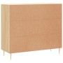 Aparador de madera de ingeniería roble Sonoma 90x34x80 cm de vidaXL, Aparadores - Ref: Foro24-828095, Precio: 76,91 €, Descue...