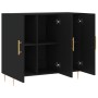 Aparador de madera de ingeniería negro 90x34x80 cm de vidaXL, Aparadores - Ref: Foro24-828093, Precio: 93,52 €, Descuento: %