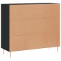 Aparador de madera de ingeniería negro 90x34x80 cm de vidaXL, Aparadores - Ref: Foro24-828093, Precio: 93,52 €, Descuento: %