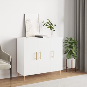 White engineered wood sideboard 90x34x80 cm by vidaXL, Sideboards - Ref: Foro24-828092, Price: 81,12 €, Discount: %