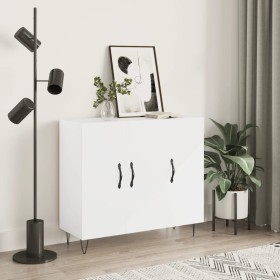 Glossy white engineered wood sideboard 90x34x80 cm by vidaXL, Sideboards - Ref: Foro24-828102, Price: 82,99 €, Discount: %