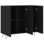 Aparador de madera de ingeniería negro 90x34x80 cm de vidaXL, Aparadores - Ref: Foro24-828101, Precio: 78,13 €, Descuento: %