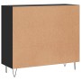 Aparador de madera de ingeniería negro 90x34x80 cm de vidaXL, Aparadores - Ref: Foro24-828101, Precio: 78,13 €, Descuento: %