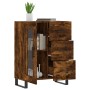 Aparador de madera de ingeniería roble ahumado 69,5x34x90 cm de vidaXL, Aparadores - Ref: Foro24-828073, Precio: 106,01 €, De...