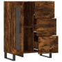 Aparador de madera de ingeniería roble ahumado 69,5x34x90 cm de vidaXL, Aparadores - Ref: Foro24-828073, Precio: 106,01 €, De...