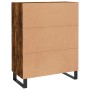 Aparador de madera de ingeniería roble ahumado 69,5x34x90 cm de vidaXL, Aparadores - Ref: Foro24-828073, Precio: 106,01 €, De...