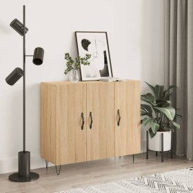 Sideboard aus Sonoma-Eichenholzwerkstoff, 90 x 34 x 80 cm von vidaXL, Sideboards - Ref: Foro24-828103, Preis: 72,25 €, Rabatt: %