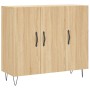 Aparador de madera de ingeniería roble Sonoma 90x34x80 cm de vidaXL, Aparadores - Ref: Foro24-828103, Precio: 72,25 €, Descue...