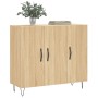 Aparador de madera de ingeniería roble Sonoma 90x34x80 cm de vidaXL, Aparadores - Ref: Foro24-828103, Precio: 72,25 €, Descue...