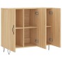 Aparador de madera de ingeniería roble Sonoma 90x34x80 cm de vidaXL, Aparadores - Ref: Foro24-828103, Precio: 72,25 €, Descue...