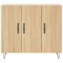 Aparador de madera de ingeniería roble Sonoma 90x34x80 cm de vidaXL, Aparadores - Ref: Foro24-828103, Precio: 72,25 €, Descue...